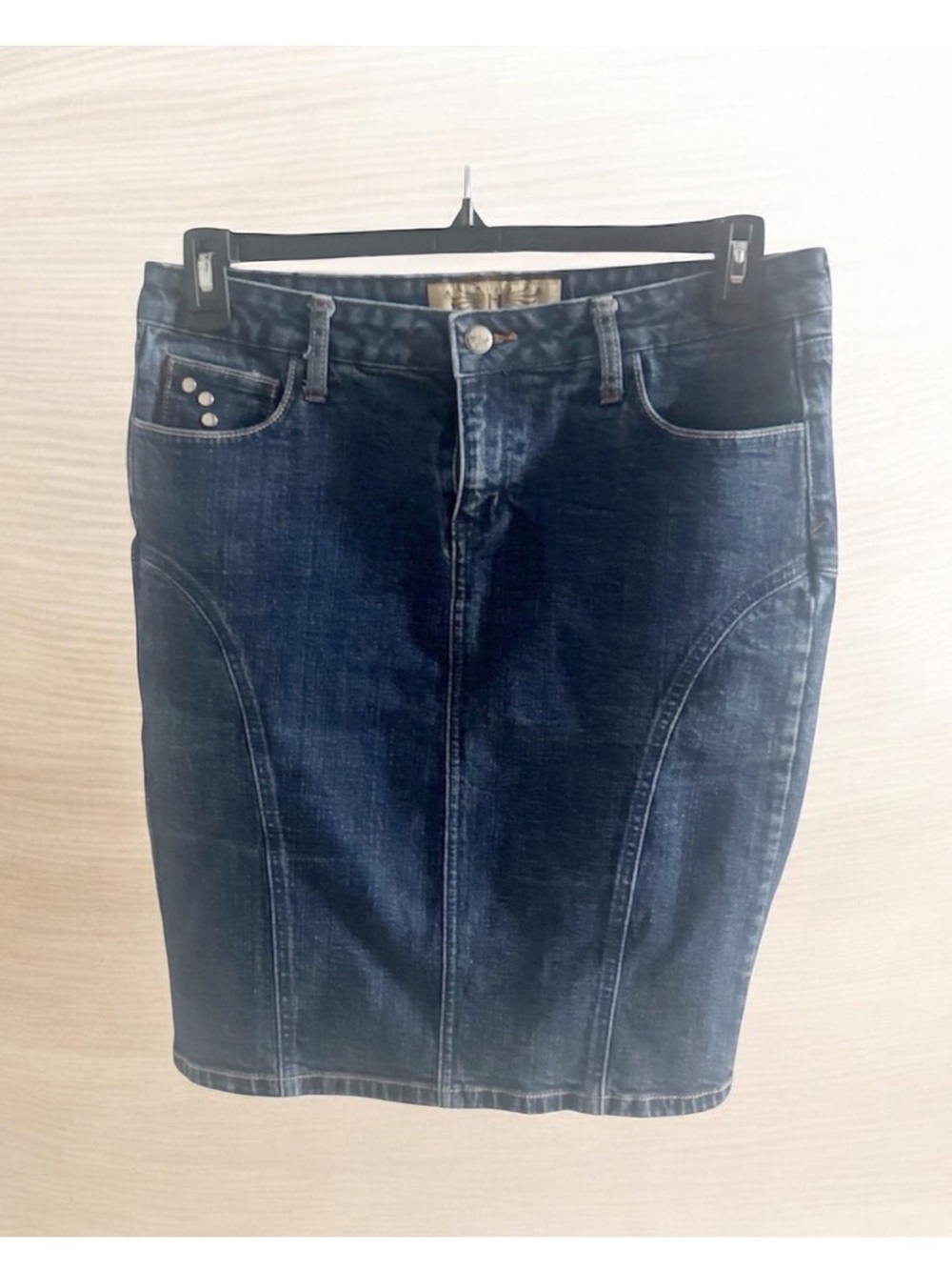 HINT JEANS STUDDED BLUE DENIM SKIRT SIZE 11